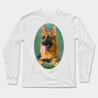 German Shepherd Breed Art Long Sleeve T-Shirt